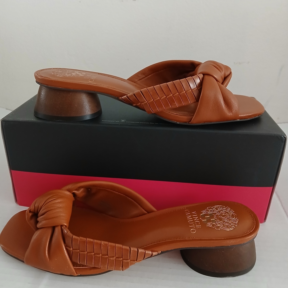 Vince Camuto Women's Tan Slide Sandals Multiples Size M NEW $35 - Picture 6 of 13